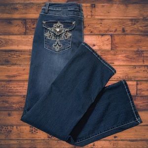 Earl Jeans Slim Boot Embellished Pockets